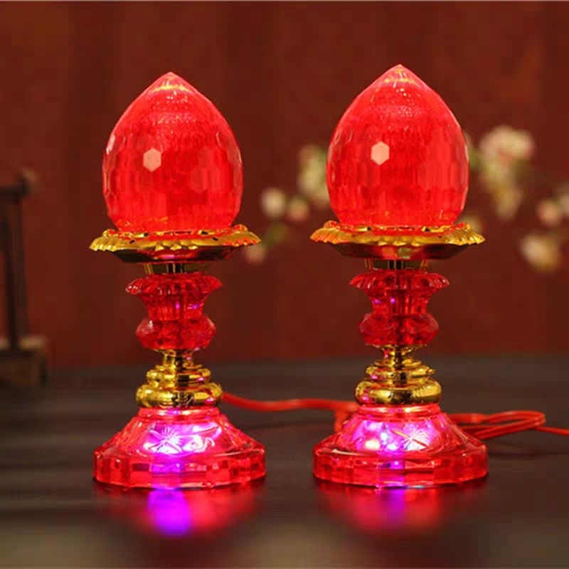 Lampu Led Shiento Merah 25cm lampu sembahyang led shiento