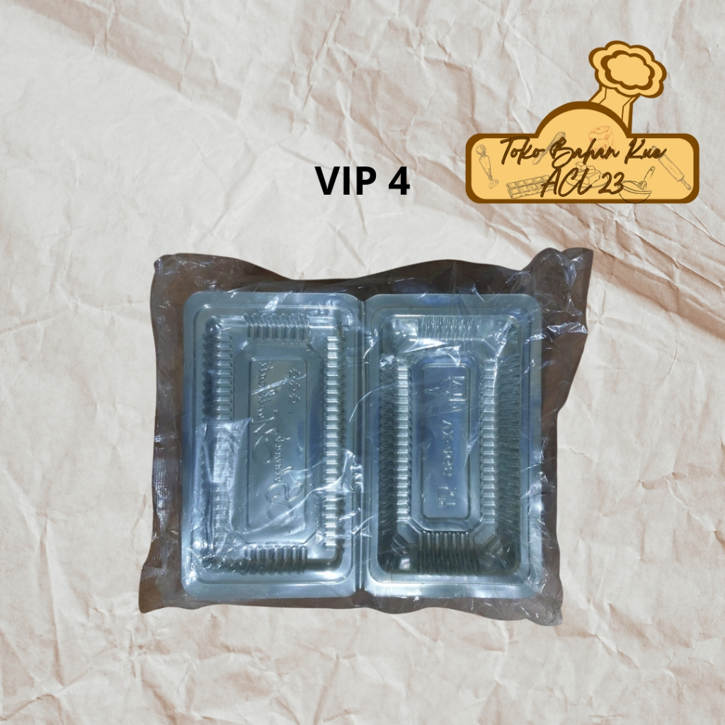 Mika VIP 4/Mika Makanan/Mika Kue/Mika Bolu/Mika Plastik/Wadah Makanan/Mika Plastik Kue VX-4GS