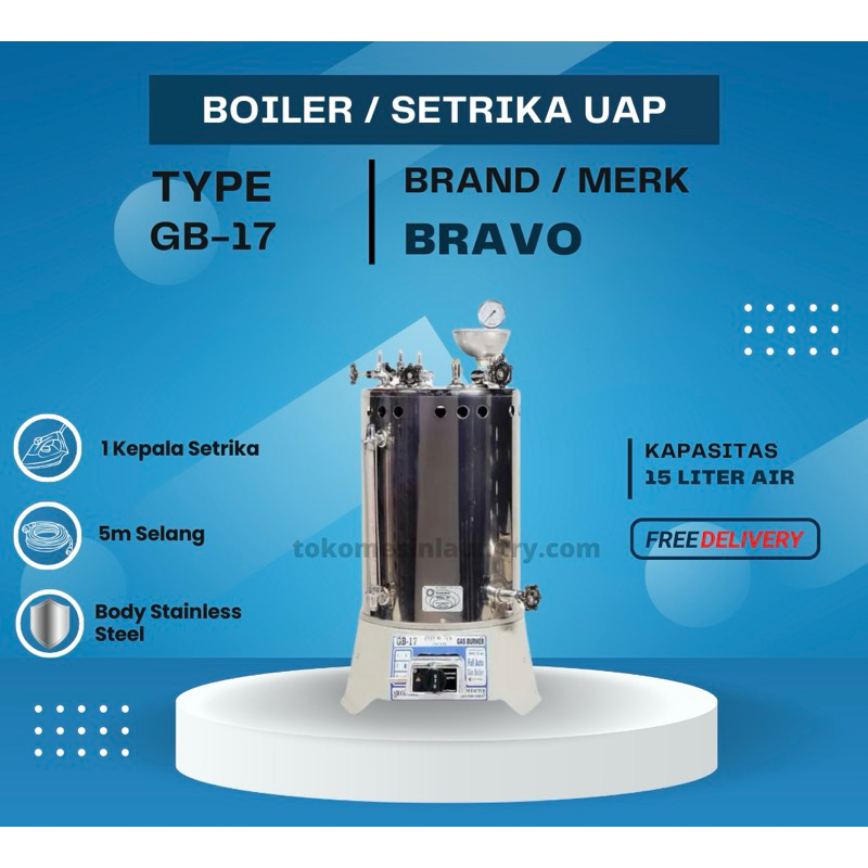 Boiler Setrika Uap Bravo 15 liter