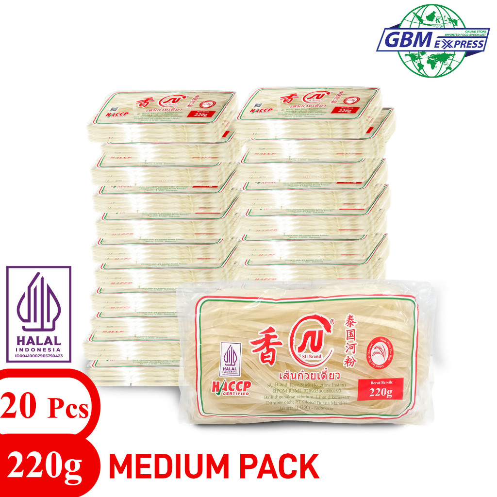 

SU Brand Rice Stick (Kuetiaw Instant) - Medium Pack 20 pcs