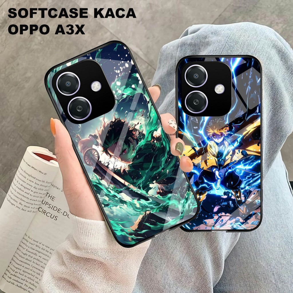 Softcase Kaca Oppo A3X Terbaru - Softcase Oppo A3X - Softcase Kaca Oppo A3X  - Softcase Motif Anime 