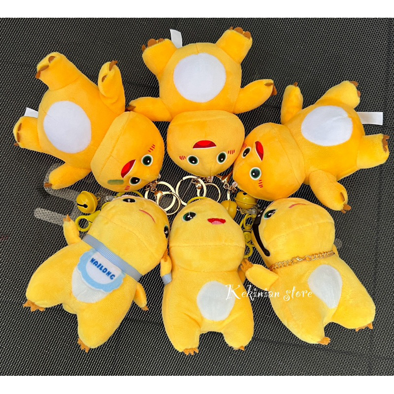 Gantungan kunci Nailong/Boneka susu milk Dino,Dino kuning ,Boneka Viral,Nailong miniso