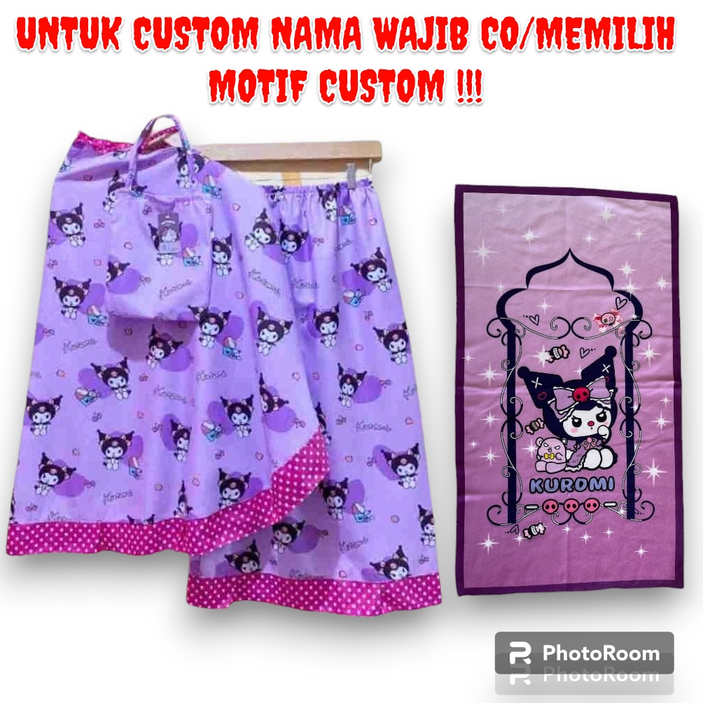 MUKENA DAN SEJADAH CUSTOM NAMA UNTUK ANAK  MUKENA ANAK  SEJADAH ANAK KARAKTER  MUKENA DAN SEJADAH KA