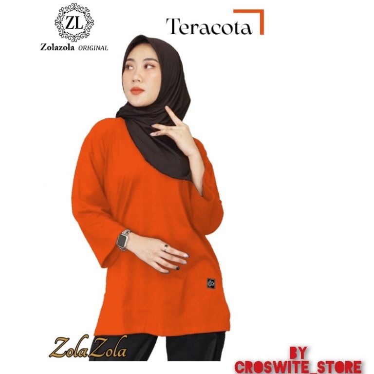 Kaos Wanita Oversize Semi Tunik TERBARU ZolaZola Original SIZE MLXLXXLXXXL Bisa Buat Saragaman ART A