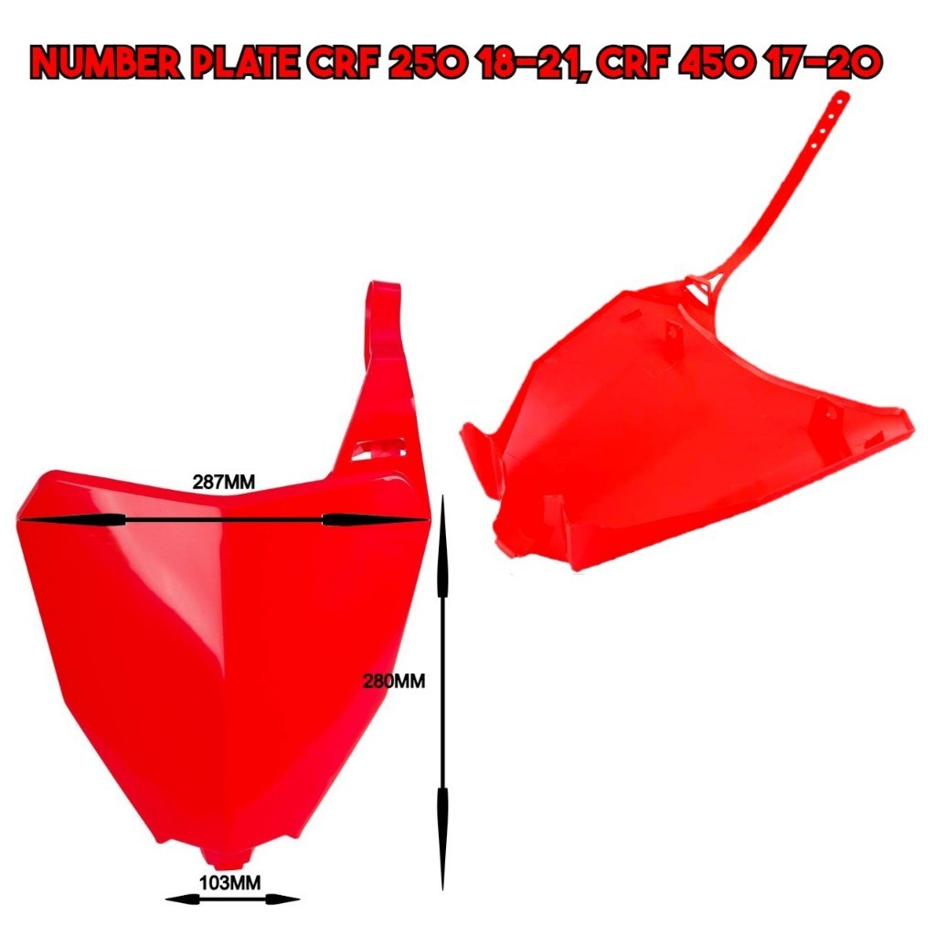 Cover nomer papan nomor CRF 150L model CRF 250 450 2017 SRX Racing