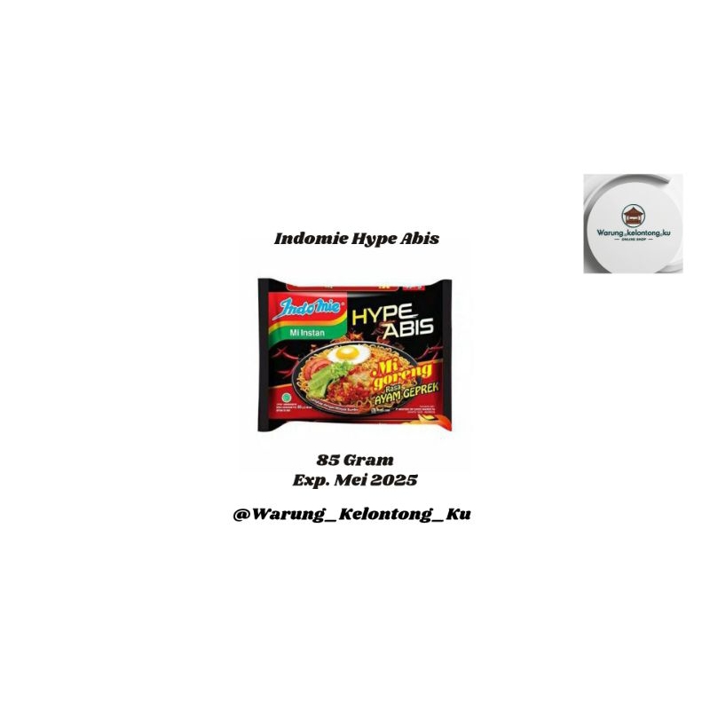 

Indomie goreng hype abis ayam geprek 85 gram