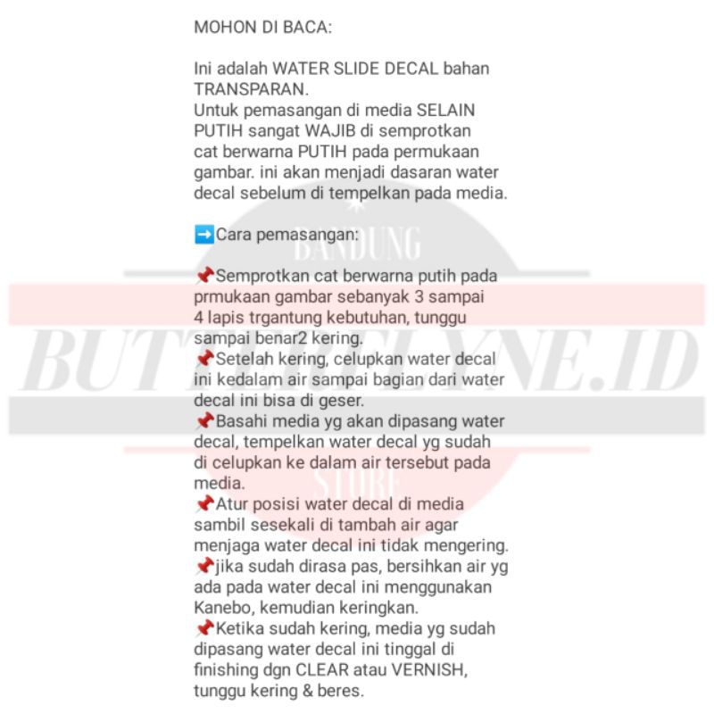 ID WATER DECAL LOGO HELM KYT BAHAN TRANSPARAN