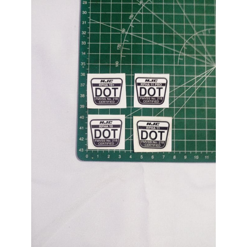 Stiker Helm Sticker DOT HJC RPHA 10, 10+, 11, 11 Pro