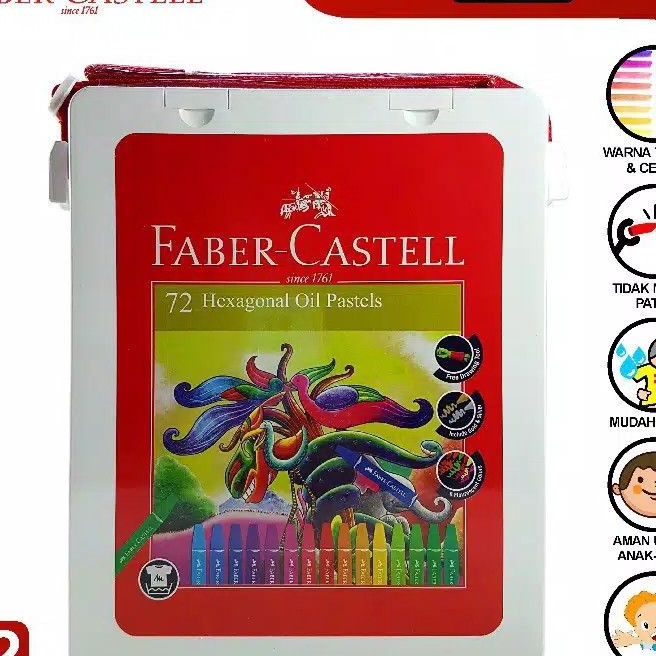 

Terjangkau Crayon 72 warna faber castell Hexagonal Oil Pastel 72 faber castell