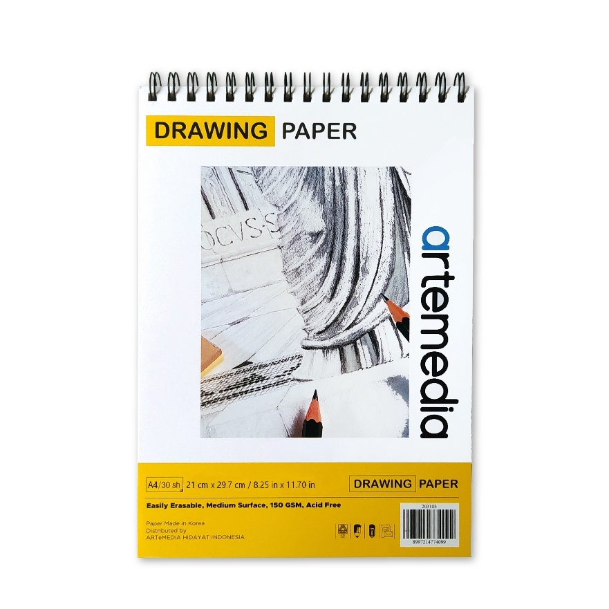 

HJ6 Artemedia Drawing Paper Book A4 Wire Bound Sketchbook