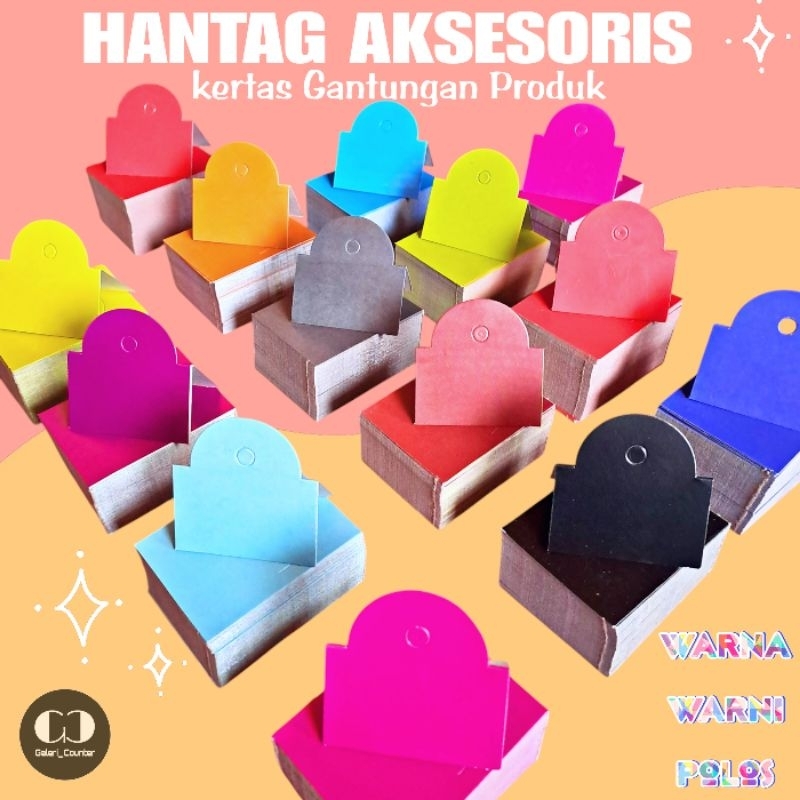 

Kertas Hang Tag Hantag/Label Aksesoris Warna Warni Polos ( ISI 100 LEMBAR ) Gantungan Produk