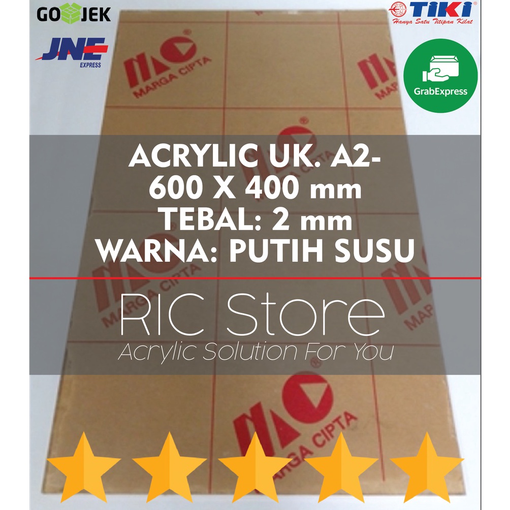 

ART P9K7 Acrylic Akrilik Lembaran Uk A2 6x4 Tebal 2mm PUTIH SUSU