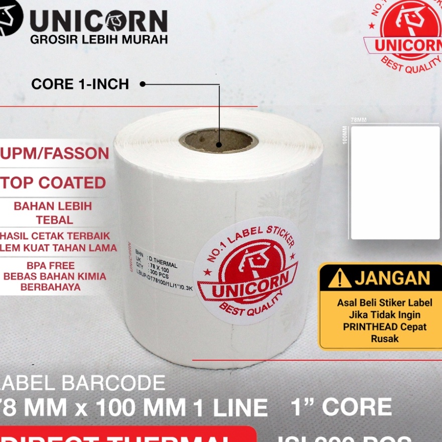 

Termurah Stiker Label Barcode Thermal 78x1 mm 78 x 1 mm 78x1mm