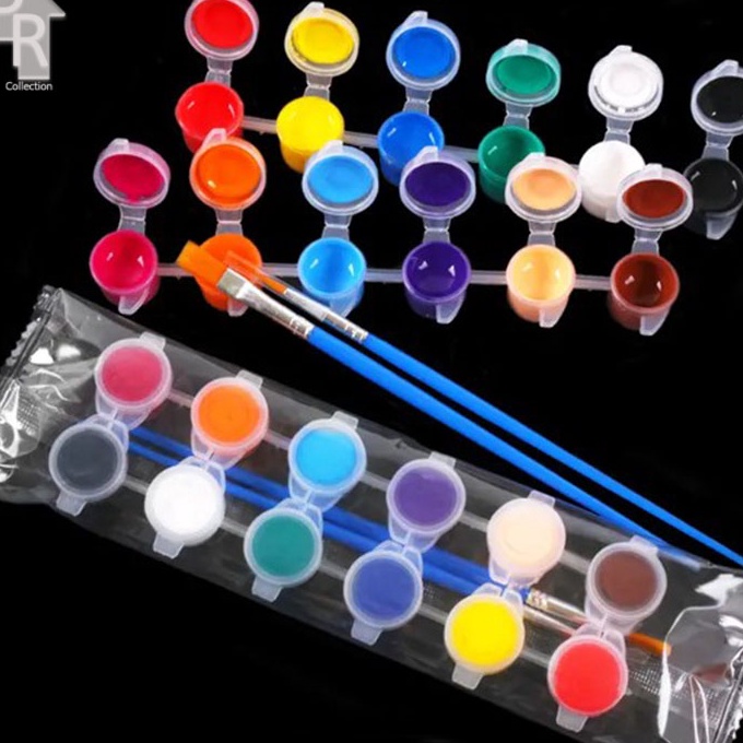 

Termurah Cat Akrilik Untuk Prakarya Tanah Liat 12warna x 3mL 2kuas