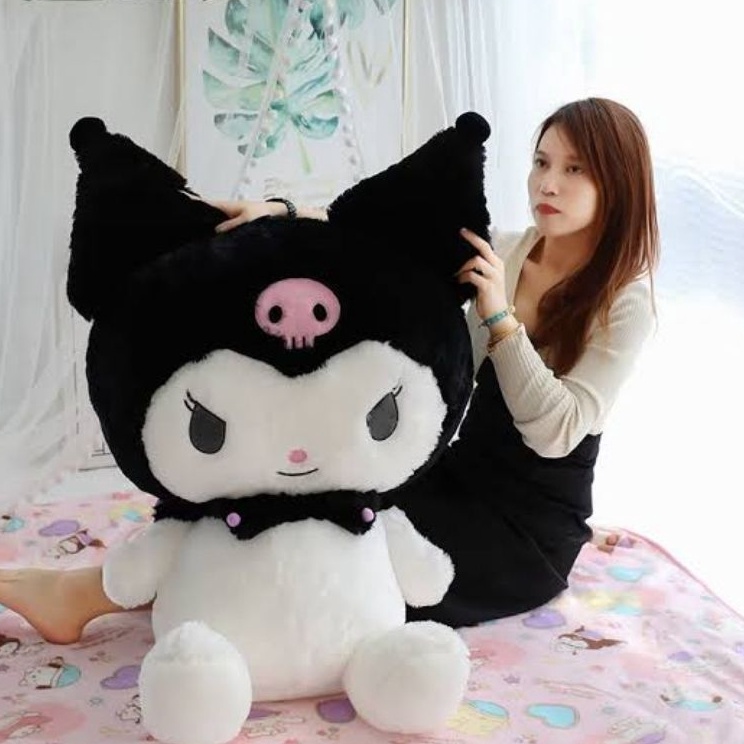 Serbu Hadiah  Boneka Kuromi Jumbo  boneka kuromi  boneka karakter  boneka lucu  boneka jumbo