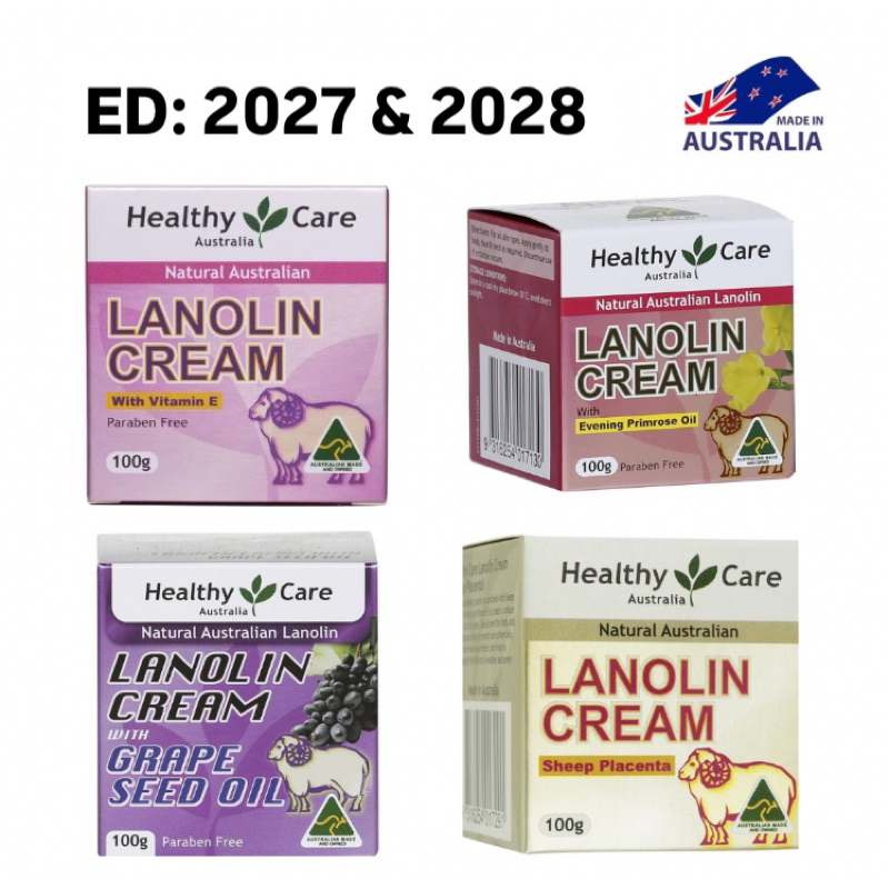 Healthy Care Lanolin Cream Australia with Sheep Placenta Vitamin E Lanolin Grape Seed Lanolin  Cream