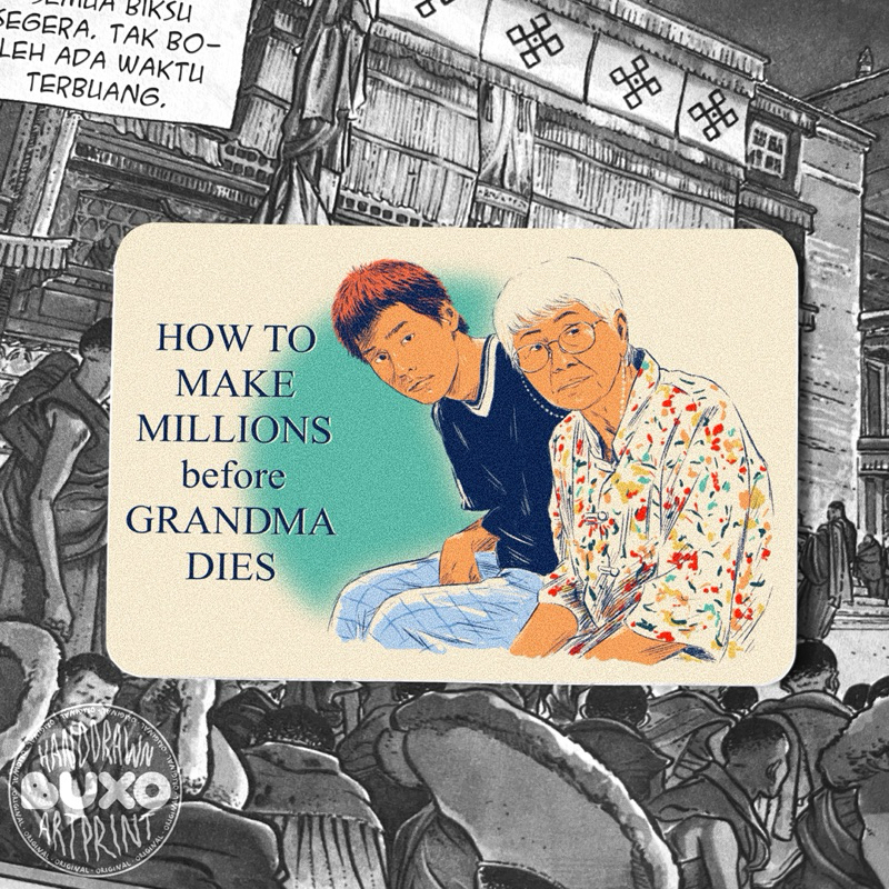 

buxo - HOW TO MAKE MILLION vinyl sticker / sticker film movie series lucu