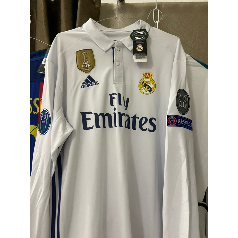 jersey real madrid 2017/2018 home Long sleeve LS BNWT Nameset ronaldo 7