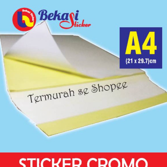 

KP8 Stiker cromo glossyanti air A4 1 pak 1 lembar