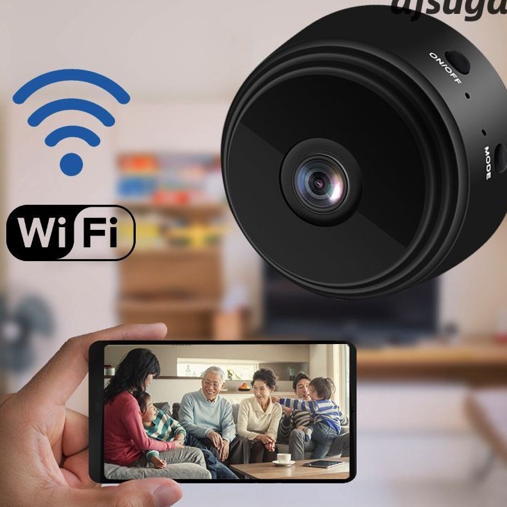 A9 CCTV Mini Kamera Pengintai Wifi HD 18P Yang Baru Ditingkatkan Lampu CCTV Camera Sudut Lebar 15 De