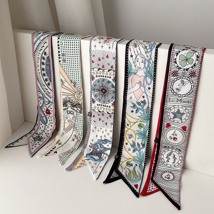 Memang Keren Pinky Row  Series 1 Premium Scarf series  Bandana Satin Wanita  Syal Wanita  Bando Wani