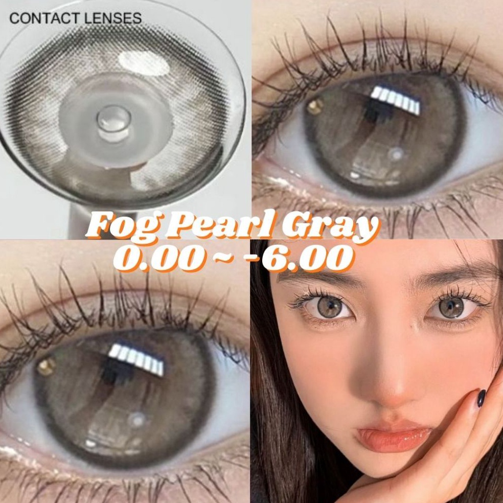 Sikat abis MINUS  6 MYSTICEYES SOFTLENS FOG PEARL SERI GRAY LENSA KONTAK 14MM