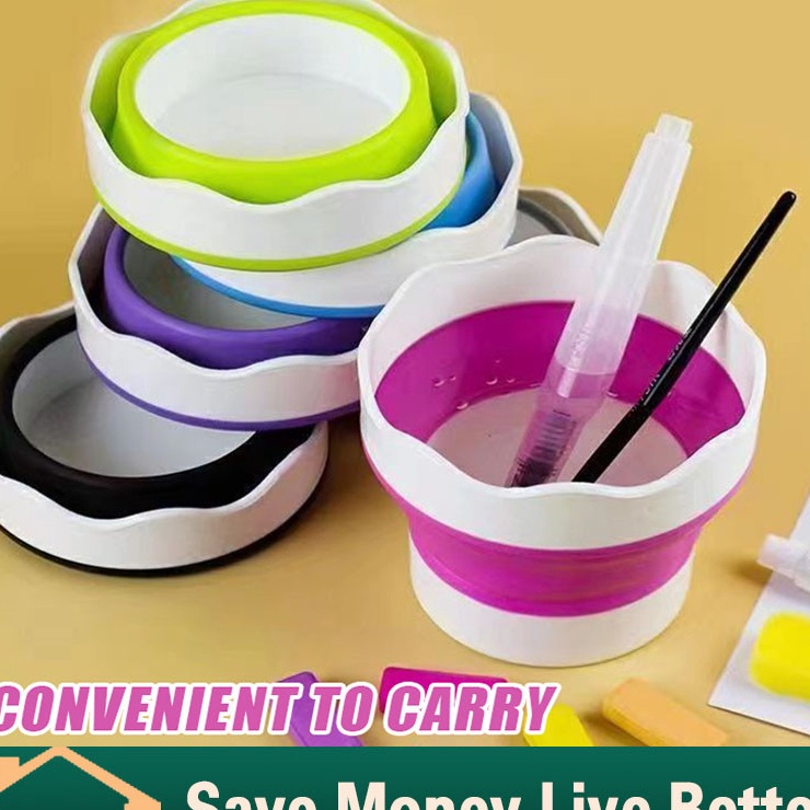

FG2 Wadah Air Lipat untuk Cat Painting Tempat Air Melukis Water Cup Brush Washer Lipat Poble