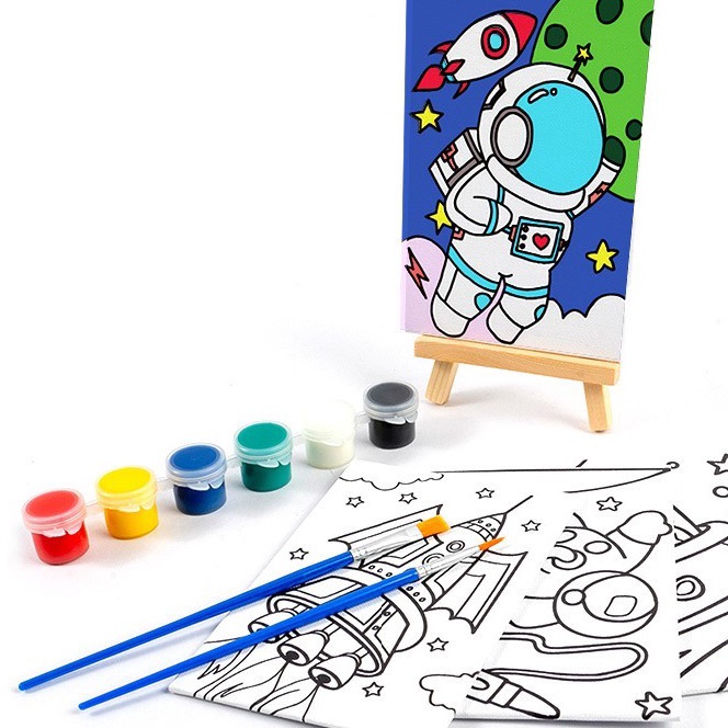 

HJ6 BS Kanvas Lukis Gambar Siap Pakai Papan Kanvas Lukis Menggambar DIY Set Anak Kado Ulang Tahun Hampers