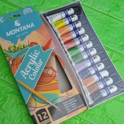 

FG2 Cat Akrilik Cat Acrylic Colour 12 Warna Cat Lukis Kanvas