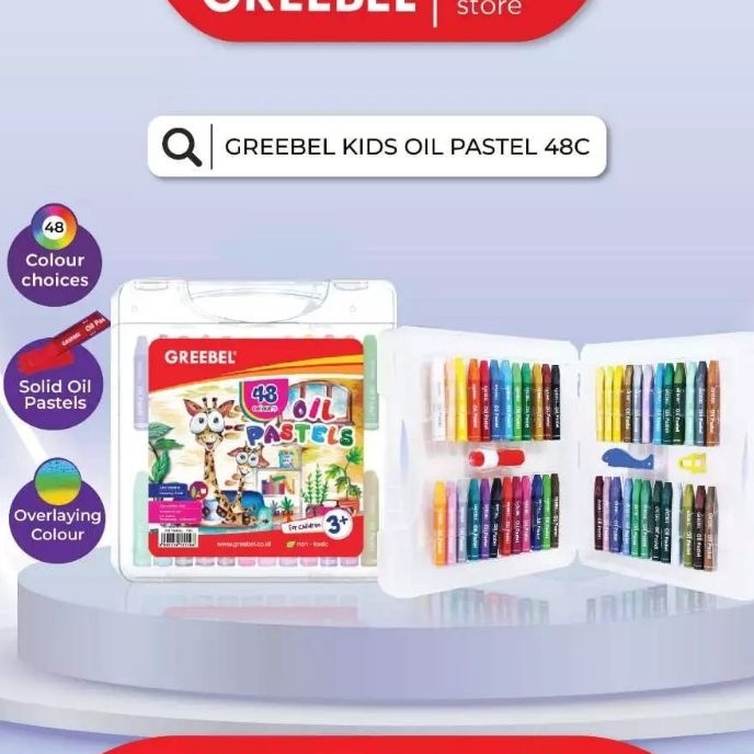 

Khusus GREEBEL Crayon 48 warna Oil Pastel Greebel 48 Warna