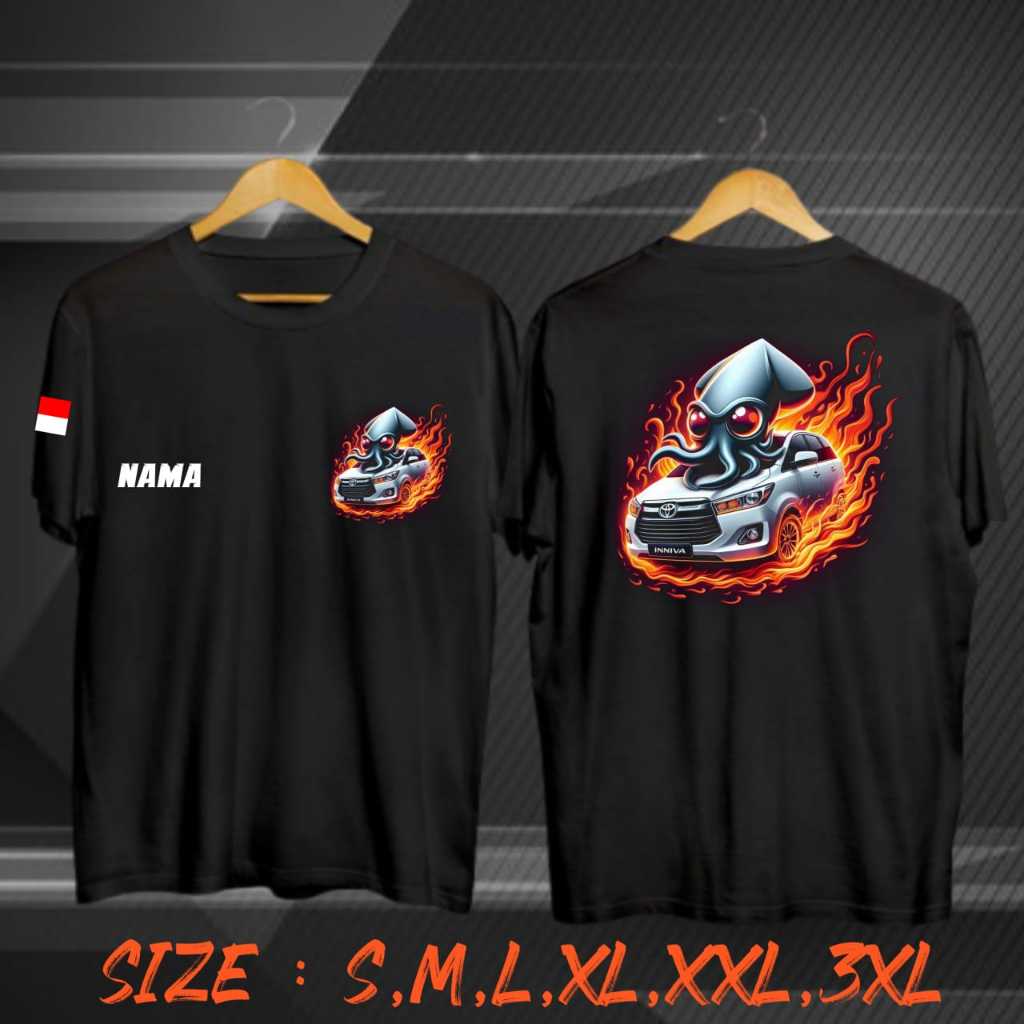 Kaos MOBIL INNOVA VENTURER | Free Tambah Nama Kamu | Baju Driver Muda | Kaos CCTV Lintas | Kaos Driv