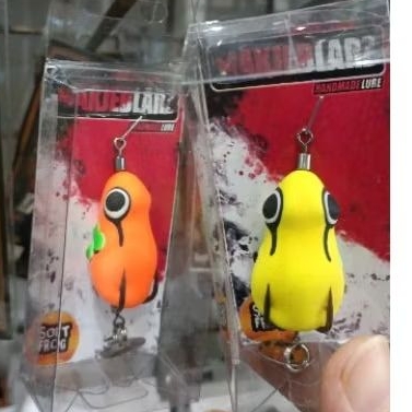 Umpan pancing softfrog lembut corak random umpan casting lemparan JAUH DAN KARET BAGUS umpan ikan ga