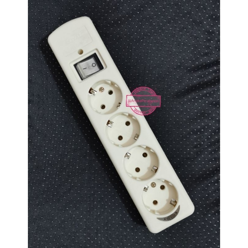 Stop Kontak 4 Lubang Arde Saklar ON OFF Terminal Loyal