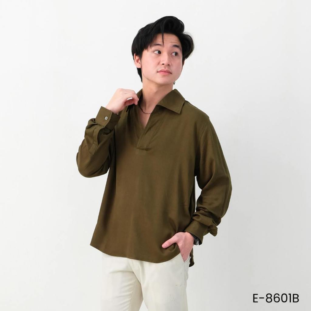 Busan Korean Long Shirt | Kemeja Pria Korea Lengan Panjang
