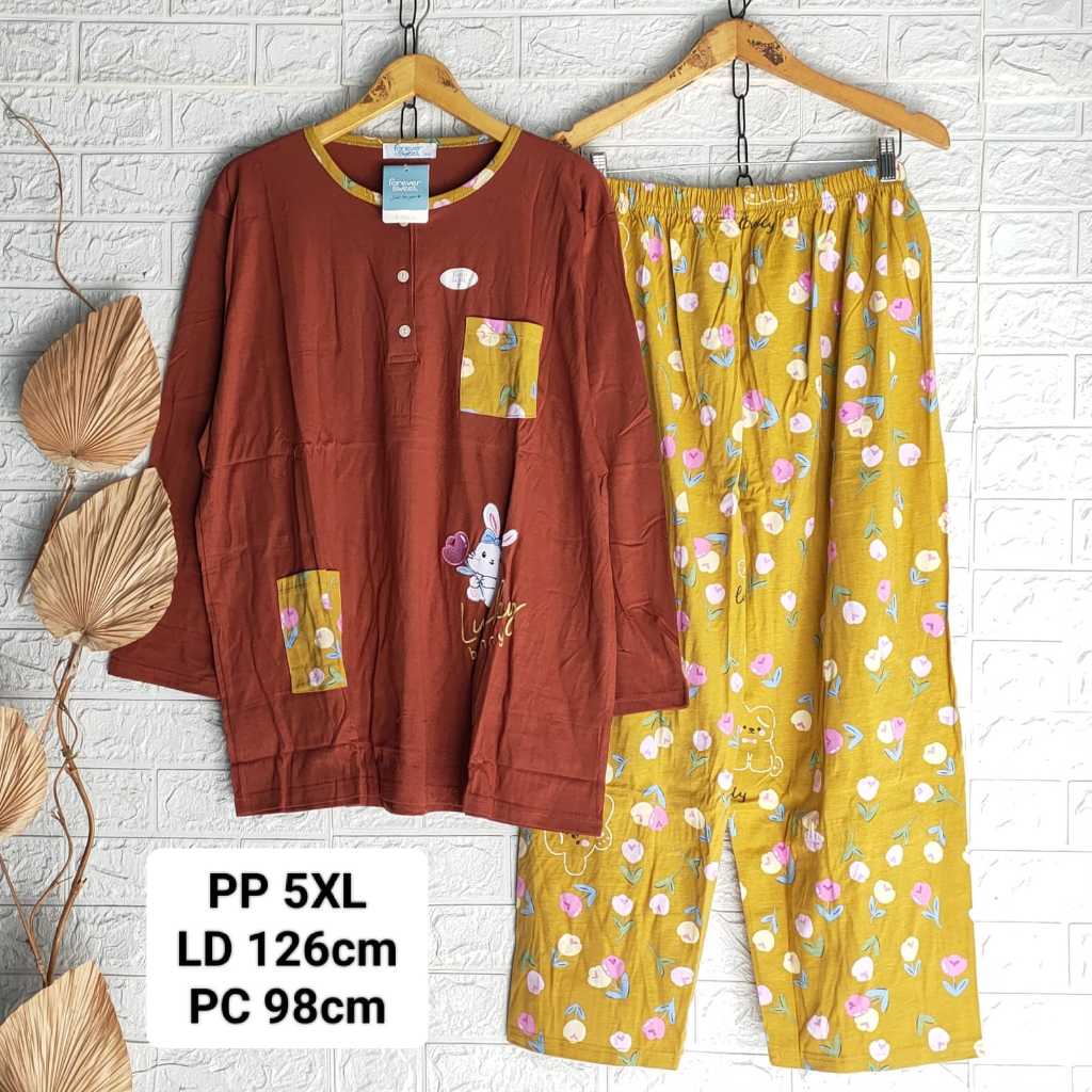 ALTA. Forever Sweet Babydoll PP JUMBO 5XL Lengan Panjang Celana Panjang Setelan Baju Tidur JUMBO