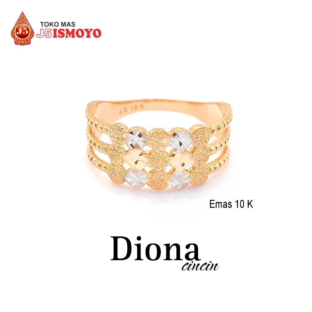 Cincin Emas Layer Rings Diona J5 Ismoyo