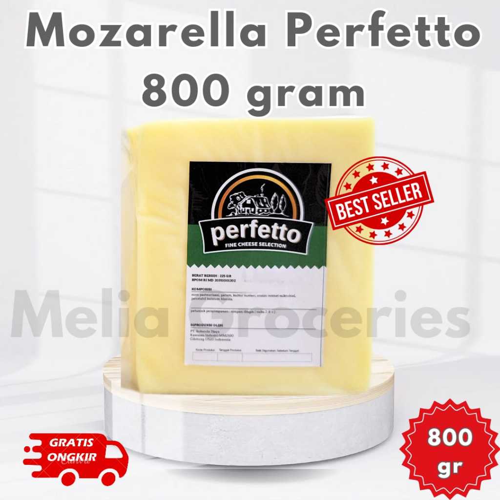 

Keju Mozarella Perfetto 800gram / Mozarella Cheese Perfetto 800 gram