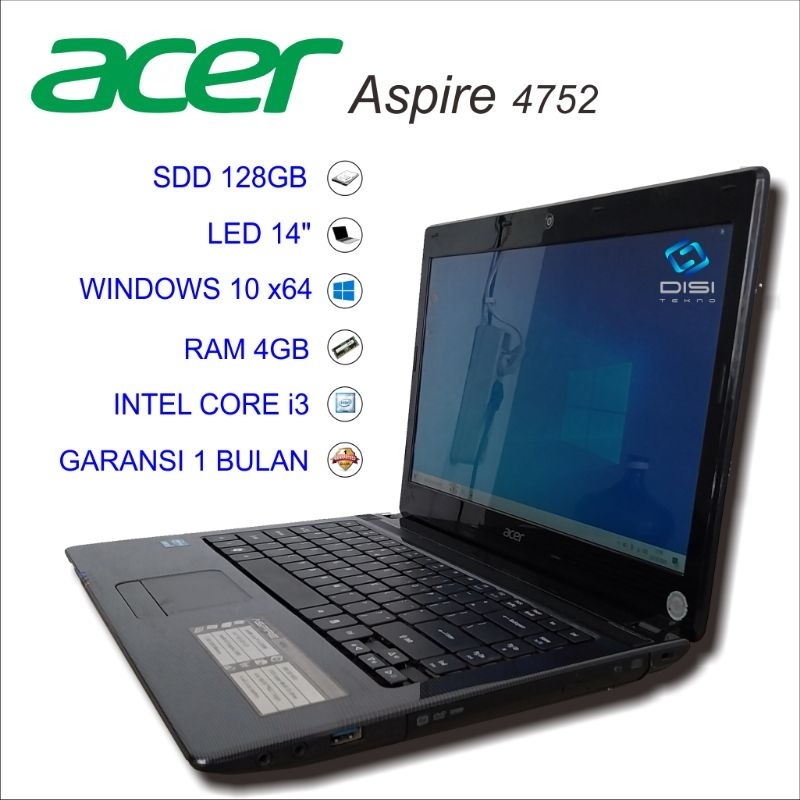 Laptop Acer Aspire 4752 Core i3 SSD 128GB