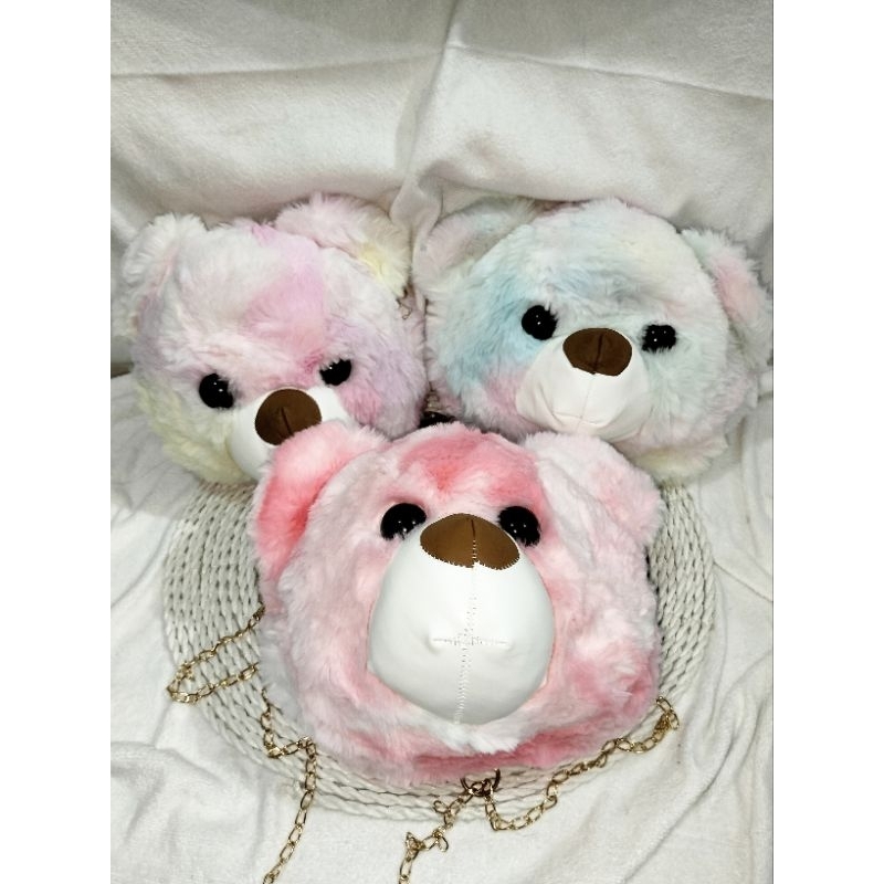 tas selempang panda rainbow