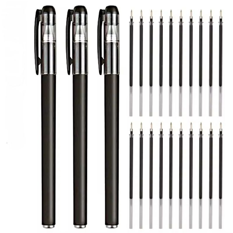 

Pulpen Gel Hitam 3 Pcs Dengan 20 Isi Ulang