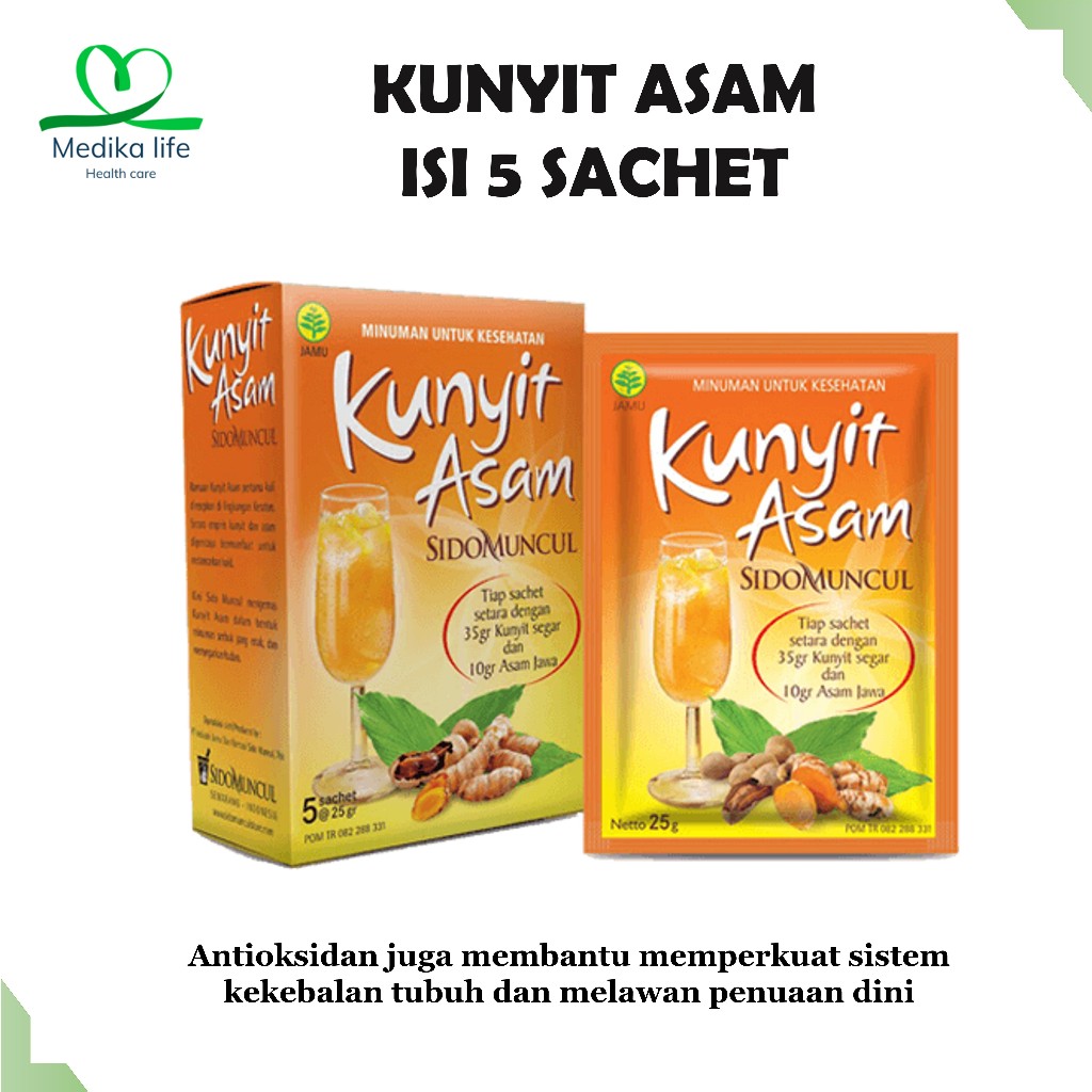 

KUNYIT ASAM SIDOMUNCUL (1BOX ISI 5 SACHET)