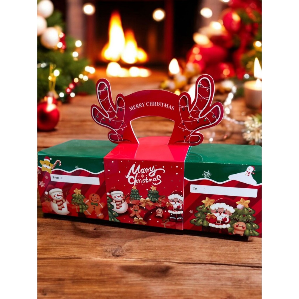 

RUDOLPH - Dus Kue Cake Box Natal Kemasan Kue Christmas 24x8x7 cm