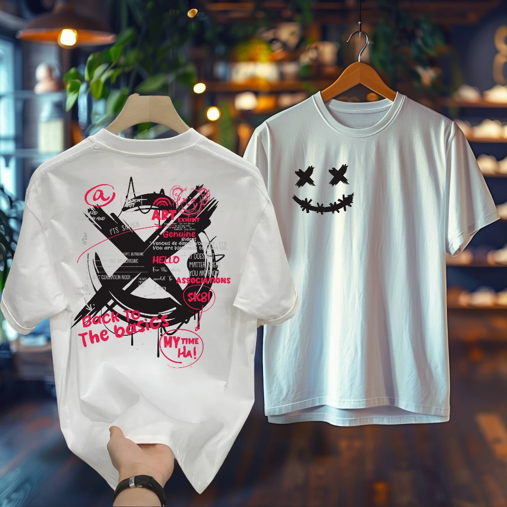 Kaos Pria Lengan Pendek Bahan Katun  Model Terbaru Gaya Amerika