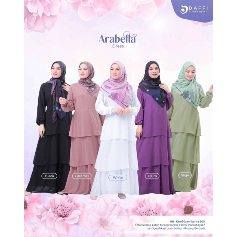 GAMIS WANITA ARABELLA BY DAFFI NEW COLLECTION/ GAMIS WANITA OOTD/GAMIS DAILY/GAMIS TRENDY/READY STOC
