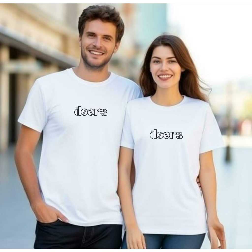 COD KAOS COUPLE BAND THE DOORS LENGAN PENDEK LENGAN PANJANG / BAJU OBLONG PRIA WANITA M L XL XXL TER
