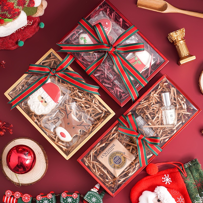 

[1Roll 25Yard ] Pita Kado Natal Merah Hijau Gold Stripe Christmas Ribbon 1 Roll