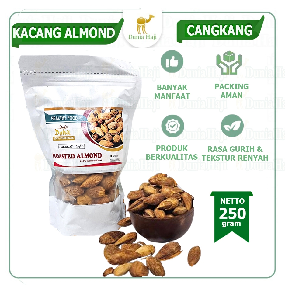 

TERMURAH ALMOND 250GRAM Roasted Panggang / Kacang Cangkang Arab Rasa Susu/ Kacang Kulit Almond Milk flavour In Shell