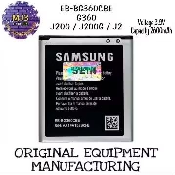 Baterai Samsung J2 J200 J200G G360 J2 2015 battery batre