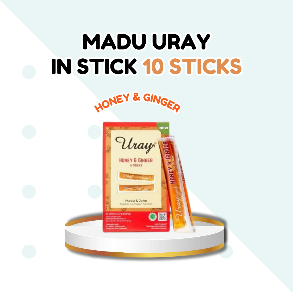 

Madu Uray Honey & Ginger Stick 10 Sachet – Madu & Jahe 10 Saset