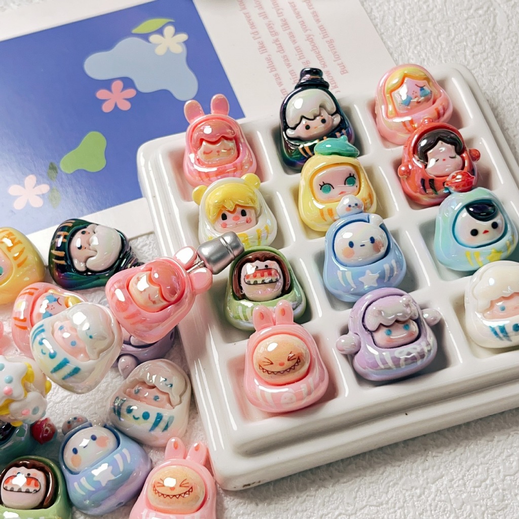 Beads Popmart Mote Popmart Manik Popmart Beads Daruma Manik Lucu
